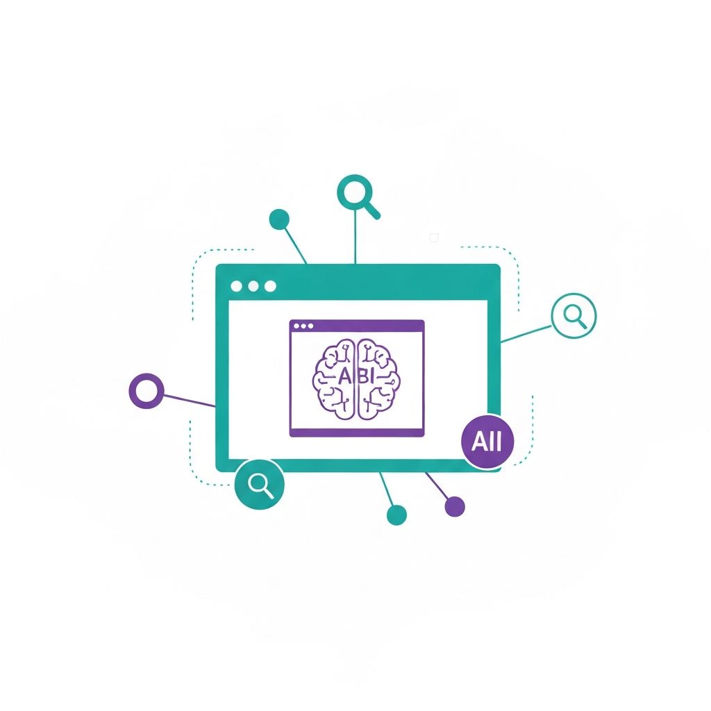Ilustración de visibilidad digital en buscadores e IA